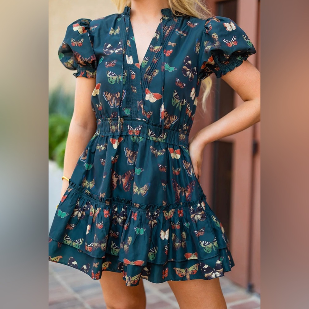 BUDDY LOVE CLEMENTINE ELASTIC WAIST MINI DRESS - DRAGONFLY